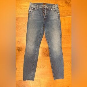 MOTHER Skinny Jeans in Deep Blue